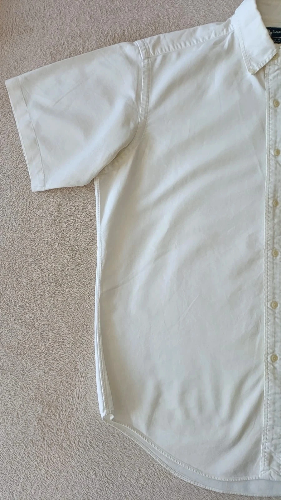 Camisa Ralph Lauren Vintage Yarmouth branco-acinzentado mangas curtas Tamanho 15/32 – photo 6